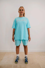 CHANGED THE GAME SHORTS BABY BLUE - OUT OF REACH CLO