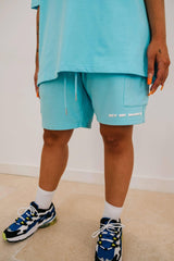 CHANGED THE GAME SHORTS BABY BLUE - OUT OF REACH CLO