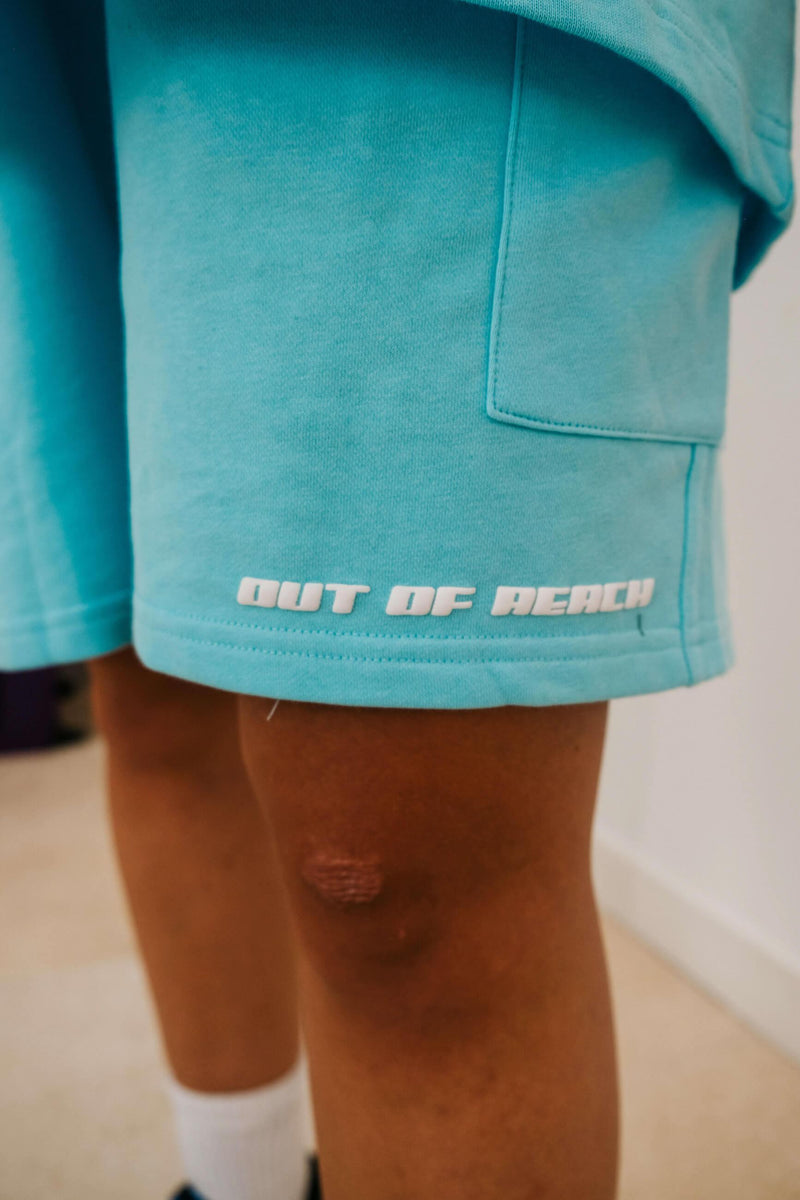 CHANGED THE GAME SHORTS BABY BLUE - OUT OF REACH CLO